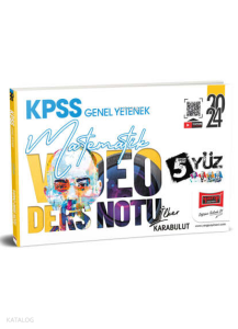 Yargı Yayınları 2024 KPSS Genel Yetenek 5Yüz Matematik Video Ders Notları