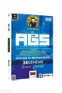 Yargı Yayınları 2025 MEB-AGS Anayasa ve Mevzuat Bilgisi Tamamı Çözümlü 38 Deneme