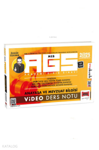 Yargı Yayınları 2025 MEB-AGS Anayasa ve Mevzuat Bilgisi Video Ders Notu