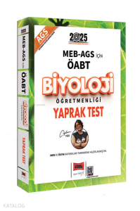 Yargı Yayınları 2025 MEB-AGS ÖABT Biyoloji Öğretmenliği Yaprak Test
