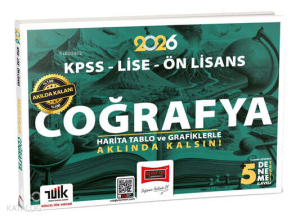 Yargı Yayınları 2026 KPSS - Lise - Ön Lisans Akılda Kalan Coğrafya Harita Tablo ve Grafiklerle +5 Deneme İlaveli
