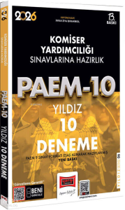 Yargı Yayınları 2026 PAEM Komiser Yardımcılığı Sınavlarına Hazırlık Yıldız 10 Deneme