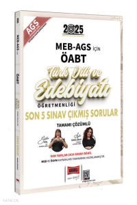 Yargı Yayınları MEB-AGS ÖABT Türk Dili ve Edebiyatı Öğretmenliği Son 5 Sınav Çıkmış Sorular