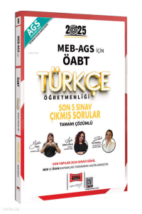 Yargı Yayınları MEB-AGS ÖABT Türkçe Öğretmenliği Son 5 Sınav Çıkmış Sorular