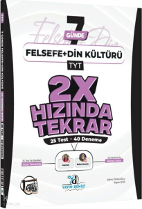 Yayın Denizi TYT Felsefe ve Din Kültürü Ders Platosu 7 Günde 2X Hızında Tekrar Deneme