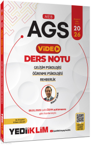 Yediiklim 2026 MEB AGS Gelişim Psikolojisi Öğrenme Psikolojisi ve Rehberlik Video Anlatımlı Ders Notu