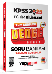 Yediiklim Yayıncılık 2025 KPSS Eğitim Bilimleri Tüm Dersler Denge Serisi Tamamı Çözümlü Soru Bankası