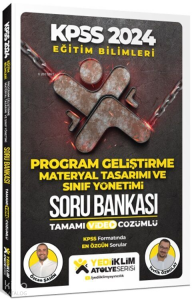 Yediiklim Yayınları 2024 Eğitim Bilimleri Atölye Serisi Program Geliştirme, Materyal Tasarım Ve Sınıf Yönetimi Tamamı Video Çözümlü Soru Bankası