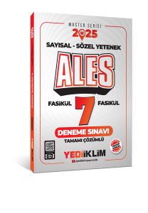 Yediiklim Yayınları 2025 ALES Sayısal Sözel Yetenek Tamamı Çözümlü 7 Fasikül Deneme Sınavı