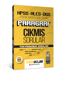 Yediiklim Yayınları 2025 KPSS ALES DGS Tüm Adaylar İçin Paragraf Tamamı PDF Çözümlü Çıkmış Sorular
