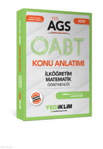 Yediiklim Yayınları 2025 MEB AGS ÖABT İlköğretim Matematik Öğretmenliği Konu Anlatımı