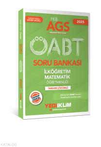 Yediiklim Yayınları 2025 MEB AGS ÖABT İlköğretim Matematik Öğretmenliği Tamamı Çözümlü Soru Bankası