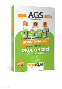 Yediiklim Yayınları 2025 MEB AGS ÖABT Okul Öncesi Öğretmenliği Tamamı Çözümlü Soru Bankası