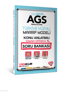 Yediiklim Yayınları 2025 MEB AGS Türkiye Yüzyılı Maarif Modeli Tamamı Çözümlü Konu Anlatımlı Soru Bankası