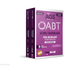 Yediiklim Yayınları 2025 MEBS AGS ÖABT Fen Bilimleri Öğretmenliği Tamamı Çözümlü Soru Bankası (2 Cilt)