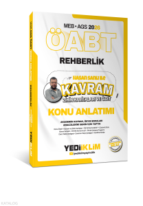 Yediiklim Yayınları 2026 MEB AGS ÖABT Hasan Sanlı ile Rehberlik Kavram Zihin Haritaları Ve Özet Konu Anlatımı