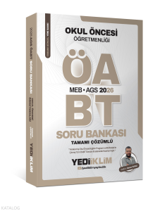 Yediiklim Yayınları 2026  MEB AGS ÖABT Okul Öncesi Öğretmenliği Soru Bankası Tamamı Çözümlü