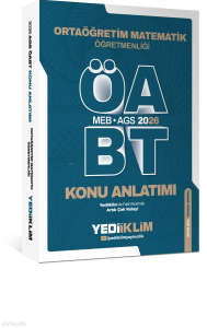 Yediiklim Yayınları 2026 MEB AGS ÖABT Ortaöğretim Matematik Öğretmenliği Konu Anlatımı
