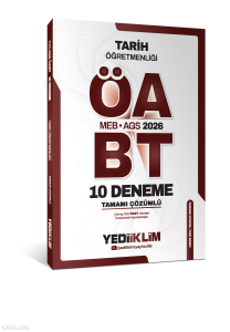 Yediiklim Yayınları 2026 MEB AGS ÖABT Tarih Öğretmenliği Tamamı Çözümlü 10 Deneme Sınavı