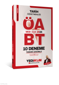 Yediiklim Yayınları 2026 MEB AGS ÖABT Tarih Öğretmenliği Tamamı Çözümlü 10 Deneme