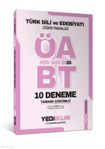 Yediiklim Yayınları AGS ÖABT Türk Dili Ve Edebiyatı Öğretmenliği Tamamı Çözümlü 10 Deneme Sınavı