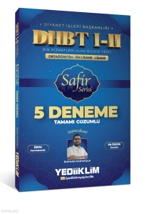 Yediiklim Yayınları DHBT I-II Ortaöğretim - Ön Lisans - Lisans Safir Serisi Tamamı Çözümlü 5 Deneme Sınavı