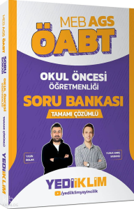 Yediiklim Yayınları MEB AGS ÖABT Okul Öncesi Öğretmenliği Tamamı Çözümlü Soru Bankası