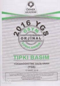 YGS 2016 Soru Kitapçığı Tıpkı Basım