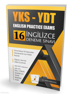 YKS-YDT English Practice Exams 16 İngilizce Deneme Sınavı