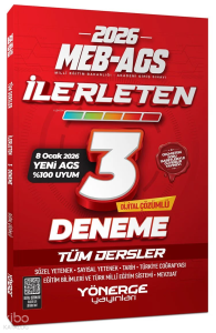 Yönerge 2026 MEB-AGS Tüm Dersler İlerleten 3 Deneme Çözümlü