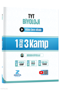 Zeduva Yayınları Biosem TYT Biyoloji 1 Kitap 3 Kamp Video Ders Kitabı