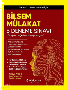 Zeki Çocuk Bilsem Mülakat 5 Deneme Sınavı