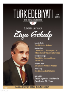 Ziya Gökalp - Türk Edebiyatı Aylık Fikir ve Sanat Dergisi Ekim Sayısı