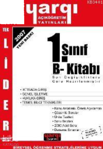 1. Sınıf B- Kitabı