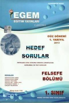 1. Sınıf Felsefe Bölümü Hedef Sorular (Kod 115) Güz Dönemi | benlikita