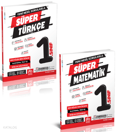 1.Sınıf Süper 2'Li Set (Süper Türkçe+Süper Matematik) | benlikitap.com