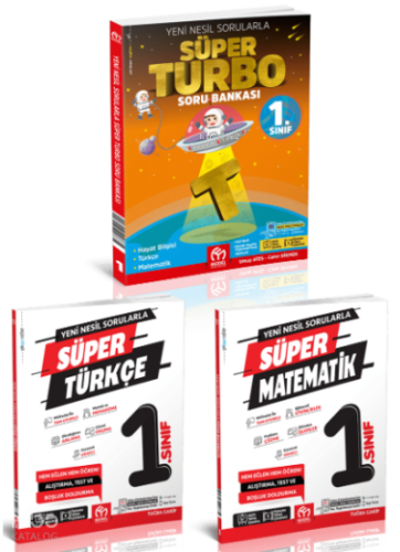 1.Sınıf Süper 3Lü Set (Türkçe+Mate+Süper Turbo Sb.) | benlikitap.com