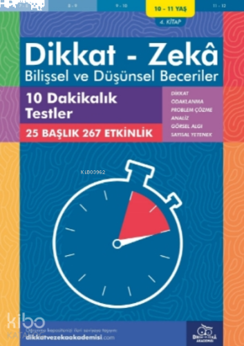 10 Dakikalık Testler ( 10 - 11 Yaş 4 Kitap, 267 Etkinlik ) | benlikita