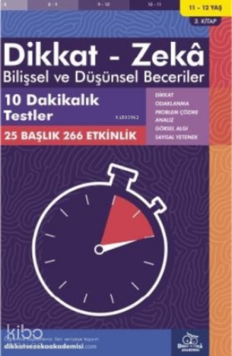 10 Dakikalık Testler ( 11 - 12 Yaş 3 Kitap, 266 Etkinlik ) | benlikita