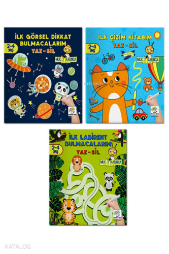 2-4 Yaş Evde Etkinlik Seti - Mucit Karınca Serisi YAZ-SİL Kitaplar 2. Seri