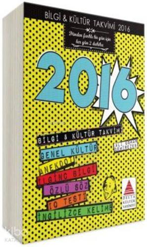 2016 Bilgi ve Kültür Takvimi