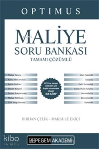 2018 KPSS A Grubu Optimus Maliye Tamamı Çözümlü Soru Bankası