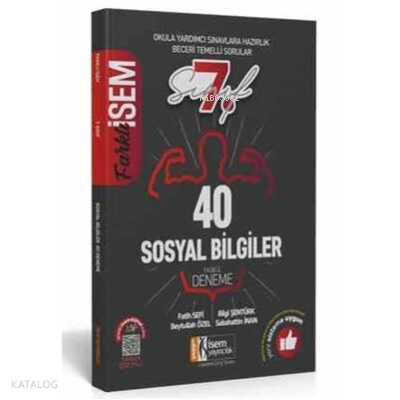 2021 Farklı İsem 7. Sınıf Sosyal Bil. 40 Deneme | benlikitap.com