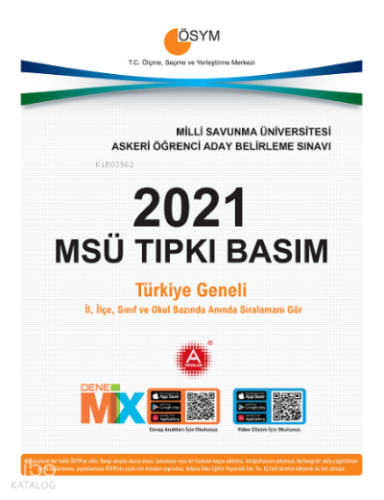 2021 Msü Tıpkı Basım Deneme Sınavı | benlikitap.com