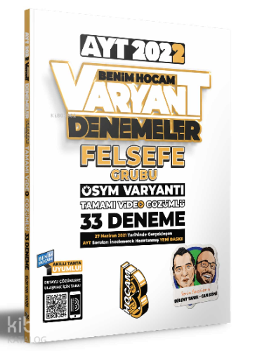 2022 AYT Felsefe Tamamı Video Çözümlü 33 Deneme Sınavı | benlikitap.co