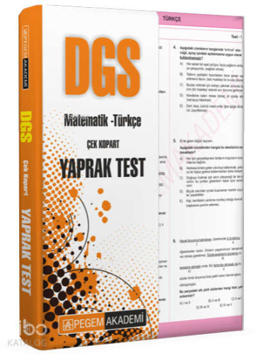 2022 DGS Çek Kopar Yaprak Test