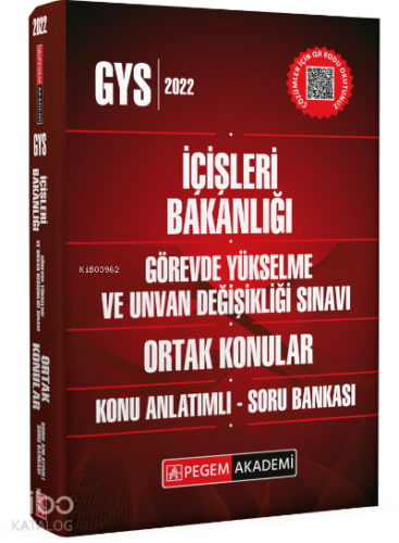 2022 İçişleri Bakanlığı Görevde Yükselme Ve Unvan Değişikliği Ortak Ko