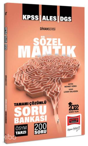2022 KPSS ALES DGS Divan Serisi Sözel Mantık Tamamı Çözümlü Soru Banka
