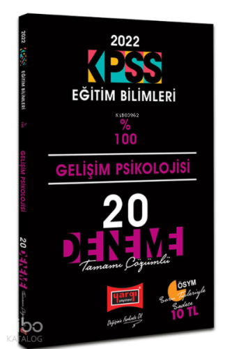 2022 KPSS Eğitim Bilimleri Gelişim Psikolojisi Tamamı Çözümlü 20 Denem