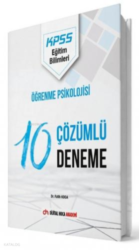2022 KPSS Eğitim Bilimleri Öğrenme Psikolojisi Çözümlü 10 Deneme Dijital Hoca Akademi